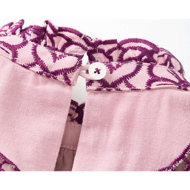 Annie Embroidered Sleeve Mini Dress, Thistle - Dresses - 5