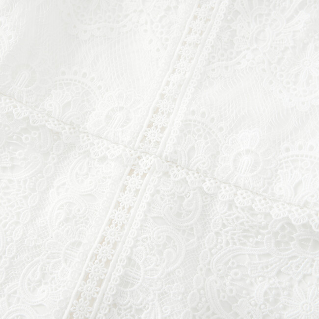 Annalisa Lace Mini Dress, Ivory - Dresses - 4