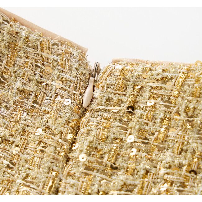 Celina Tweed Mini Skirt, Gold - Skirts - 7