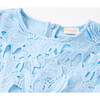 Judy Embroidered Mini Dress, Sky Blue - Dresses - 3