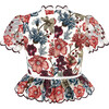Elana Embroidered Top, Floral - Blouses - 2