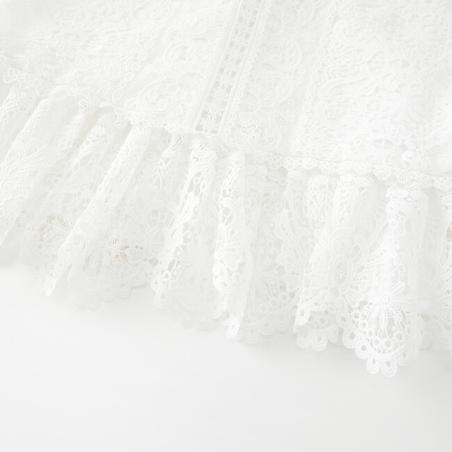 Annalisa Lace Mini Dress, Ivory - Dresses - 5