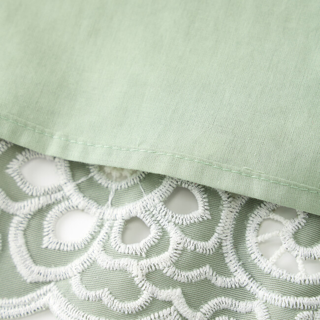 Libby Embroidered Mini Dress, Mint - Dresses - 6