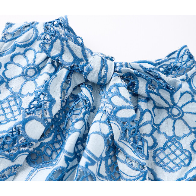 Annie Embroidered Maxi Dress, Powder Blue - Dresses - 6