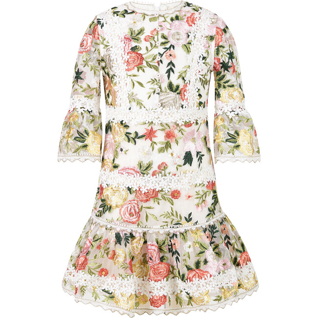 Allure Embroidered Sleeve Mini Dress