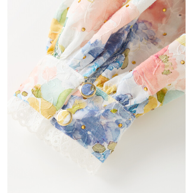 Lina Embroidered Mini Dress, Floral - Dresses - 6