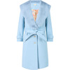 Adeline Fur Coat, Powder Blue - Coats - 1 - thumbnail
