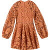 Esme Embroidered Sleeve Mini Dress, Cinnamon - Dresses - 2