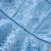 Gianna Embroidery Mini Dress, Powder Blue - Dresses - 4 - thumbnail