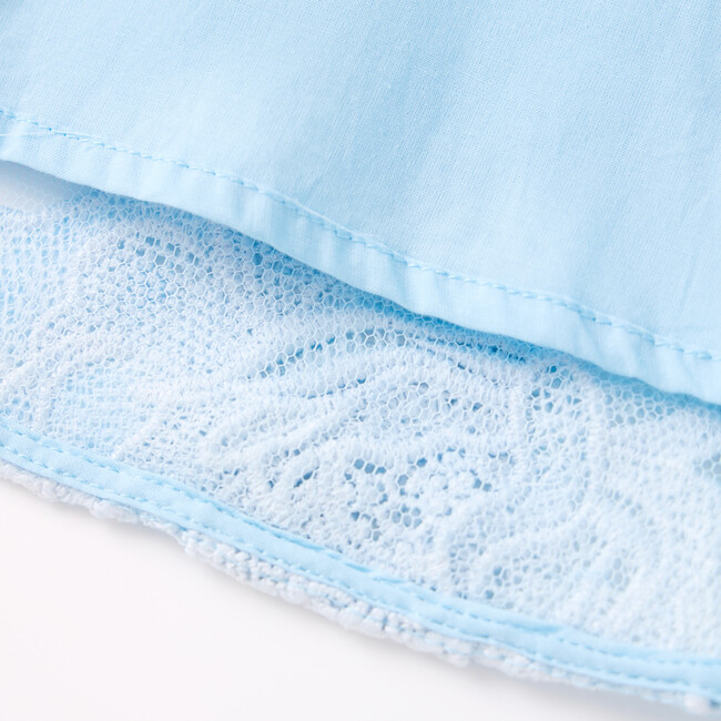 Judy Embroidered Mini Dress, Sky Blue - Dresses - 6