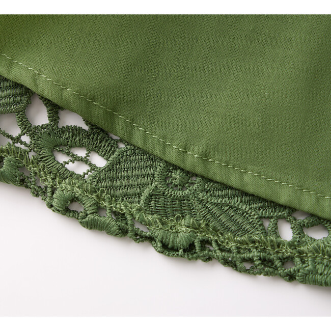 Gianna Embroidery Mini Dress, Khaki Green - Dresses - 7