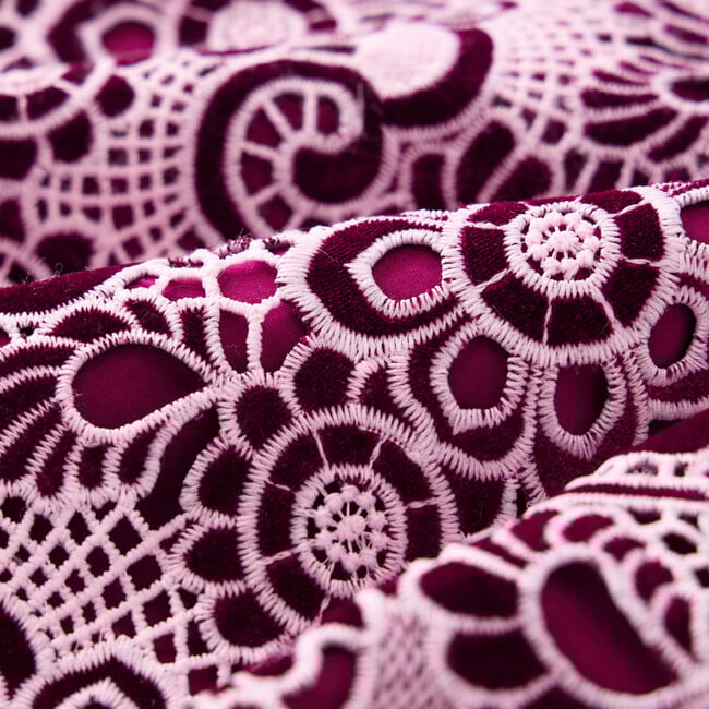 Libby Embroidered Mini Dress, Berry - Dresses - 6