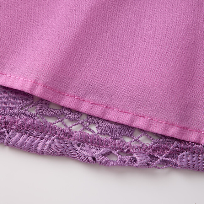 Gianna Embroidery Mini Dress, Grape - Dresses - 7