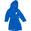 Cozy Switch Robe Reversible Sherpa & Printed Mink Robe with Appliqué, Brilliant Blue Poodles - Robes - 1 - thumbnail