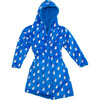 Cozy Switch Robe Reversible Sherpa & Printed Mink Robe with Appliqué, Brilliant Blue Poodles - Robes - 2