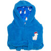 Cozy Switch Robe Reversible Sherpa & Printed Mink Robe with Appliqué, Brilliant Blue Poodles - Robes - 4