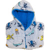 Cozy Switch Robe Reversible Glow in the Dark & Sherpa Robe for Kids, Brilliant Blue Sea Life - Robes - 3