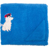Cozy Switch Blanket Reversible Sherpa & Mink Fleece Blanket with Embroidered Appliqué, Brilliant Blue Poodles - Blankets - 3