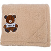Cozy Switch Blanket Reversible Sherpa & Mink Fleece Blanket with Embroidered Appliqué, Irish Cream Teddy Bears - Blankets - 3