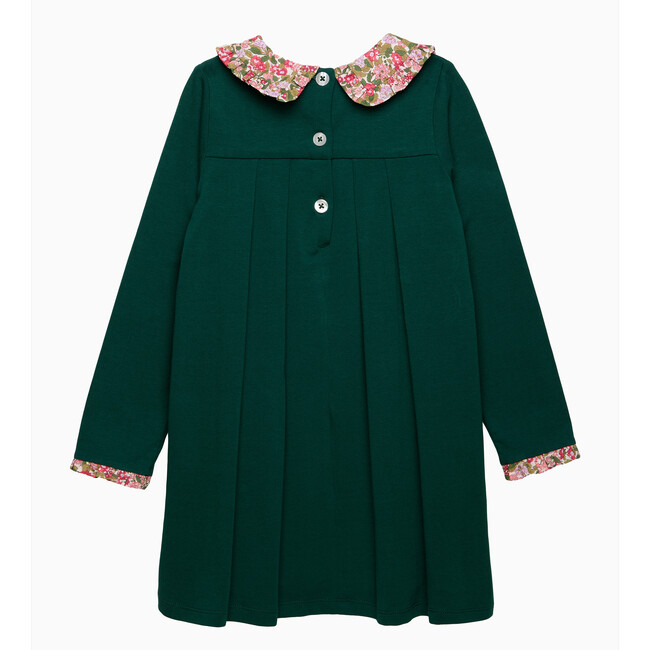 Violet Pie Crust Dress, Forest Green/Red Hedgerow