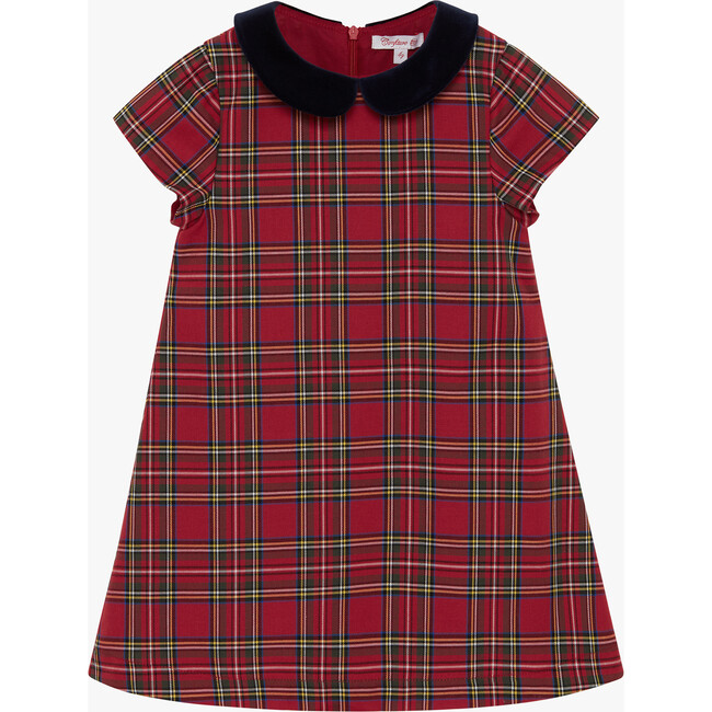 Madeline Tartan Dress, Red Tartan