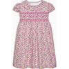 Emma & Georgina Smocked Dress, Bright Pink - Dresses - 1 - thumbnail