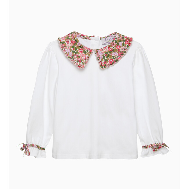 Hedgerow Pie Crust Jersey Blouse, Red Hedgerow