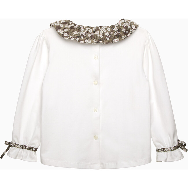 Mitsi Willow Jersey Top, White/Mocha Mitsi