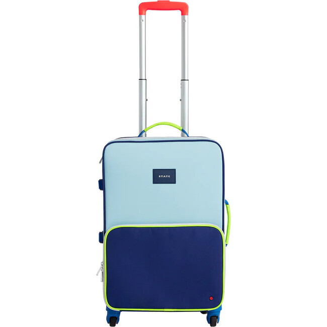 Logan Carry-On Suitcase, Navy/Neon