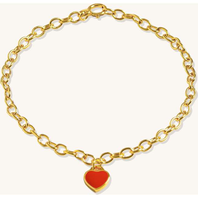 Red Central Heart Bracelet