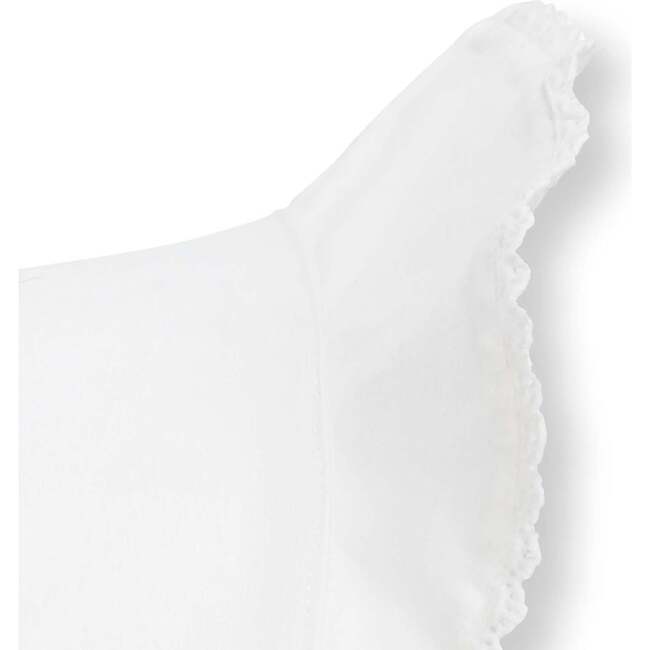 Brimmed Linen Baby Bonnet, Soft White Linen - Hats - 2