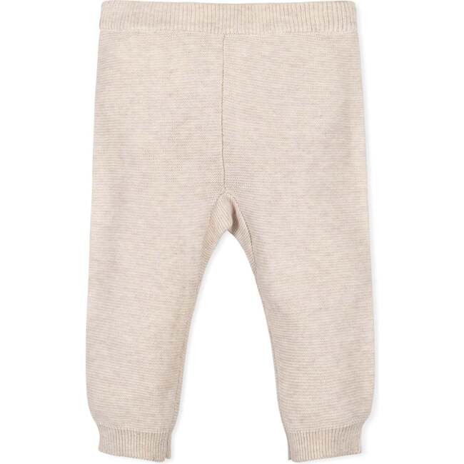 Organic Long Sleeve Cable Cardigan & Legging Sweater Set, Light Oatmeal Heather Cable - Mixed Apparel Set - 2