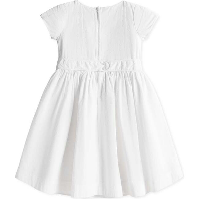 Organic Tulip Sleeve Swiss Dot Party Dress, White Swiss Dot - Dresses - 2