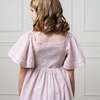 Organic Smocked Bell Sleeve Dress, Vintage Petal Ditsy - Dresses - 5 - thumbnail
