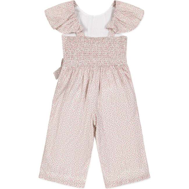 Organic Flutter Sleeve Pintuck Jumpsuit, Vintage Petal Ditsy - One Pieces - 2