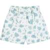 Pull-On Cinched Waist Linen Short, Coastal Cottage Floral - Shorts - 1 - thumbnail