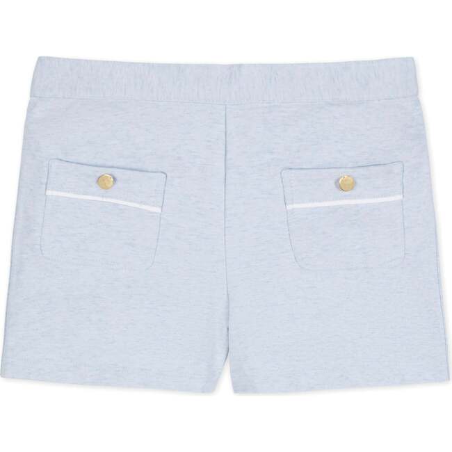 Organic French Terry Patch Pocket Short, Light Blue Heather - Shorts - 1
