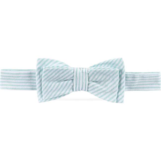 Classic Seersucker Bow Tie, Mint Seersucker - Bowties & Ties - 1