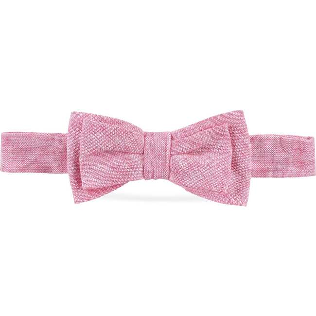 Classic Linen Bow Tie, Rose Linen - Bowties & Ties - 1