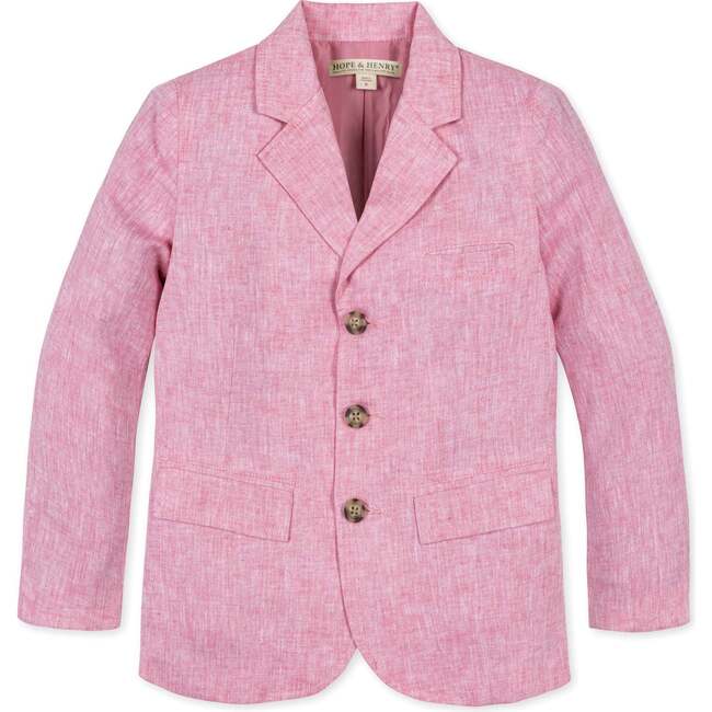 Linen Suit Jacket, Rose Linen - Blazers & Sport Coats - 1