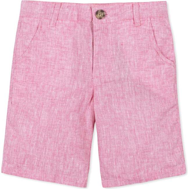 Linen Blend Short, Rose Linen - Shorts - 1