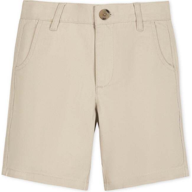 Organic Uniform Stretch Chino Short, Light Khaki - Shorts - 1