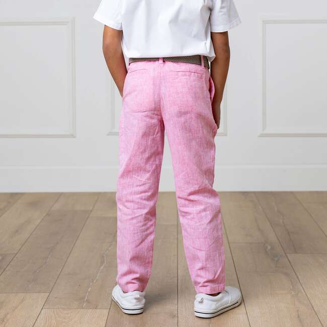 Linen Suit Pant, Rose Linen - Pants - 5