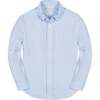 Organic Long Sleeve Seersucker Button Down Shirt, Classic Blue Gingham - Button Downs - 1 - thumbnail