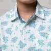 Linen Short Sleeve Button Down Shirt, Coastal Cottage Floral - Button Downs - 4