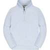 Organic Long Sleeve French Terry Half-Zip Pullover, Light Blue Heather - Sweaters - 1 - thumbnail
