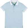 Organic Short Sleeve Knit Pique Polo Shirt, Robin's Egg Blue - Polo Shirts - 1 - thumbnail