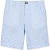 Organic Seersucker Short, Classic Blue Gingham - Shorts - 1 - thumbnail