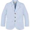 Organic Classic Seersucker Suit Jacket, Classic Blue Gingham - Blazers & Sport Coats - 1 - thumbnail