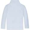 Organic Long Sleeve French Terry Half-Zip Pullover, Light Blue Heather - Sweaters - 2 - thumbnail